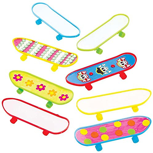 Baker Ross FE338 Mini-Skateboards zum Selbstgestalten, 8 Stück