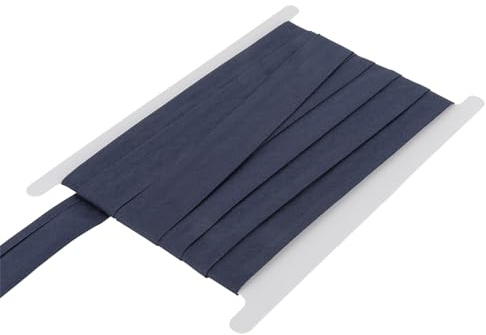 Schrägband aus 100 % Baumwolle, 13 mm, 25 mm breit, Bänder zum Nähen, Wimpelkette pro 25 m (13 mm breit), Marineblau