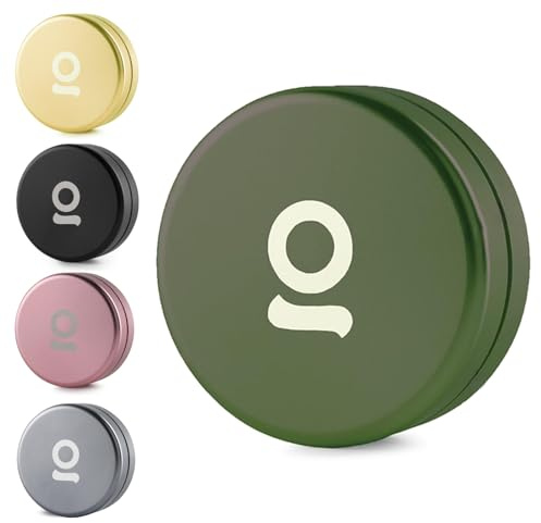 ONGROK Storage Puck - Green | Perfect Size Case to Store in Your Pocket | Aluminum Constrution, Airtight, Preserves Moisture Profile and Aroma | Perfect to Store Tea, Spices, Coffee, Herbs