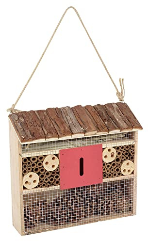 Insektenhotel Bienen Holzhaus Schmetterling hängend Garten Natur Bienenstock Holz Käfer Bienen Marienkäfer Lebensraum Haus und Häuser Hotels