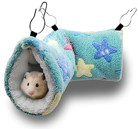 QeeHeng Amaca per ratti di furetto di cavia, aiuola da appendere, per animali domestici, per criceti, cincillà, aliante, furetto, nascondiglio, gabbia per dormire, accessori verde