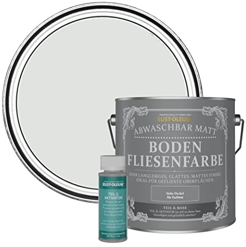 Rust-Oleum Grey Washable Matt Floor Tile Paint - Library Grey 2.5L