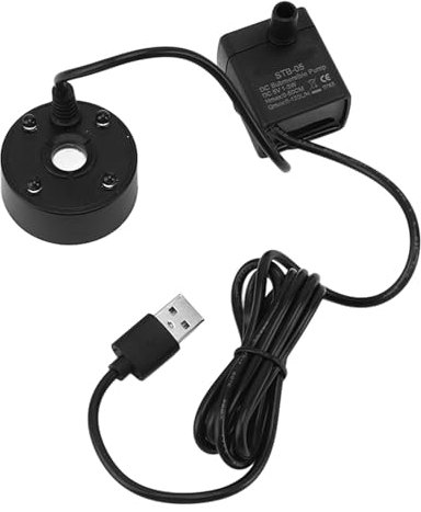 Generador de Niebla USB con Iluminación LED Colorida, Máquina de Niebla Ecológica para Estanque, Jardín, Oficina, Resistente Al Agua (Black)