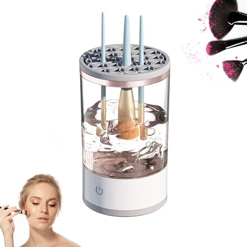 Xinlie Machine ÉLectrique Automatique de Nettoyage de Pinceaux Nettoyeur de Pinceaux de Maquillage Nettoyeur et Sécheur de Pinceaux de Maquillage pour Pinceaux de Maquillage de Toutes Tailles
