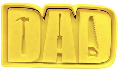 The Cookie Cutter Hub Dad #2 Cookie Cutter Embosser/Stamp for Cupcakes Fondant Icing Clay Cake Baking Decoration