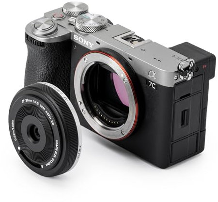 VILTROX 28mm f4.5 Pancake Lens for Sony E Mount, 28mm f/4.5 FE Chips-Size Ultra-Thin Full Frame Lens for Sony E