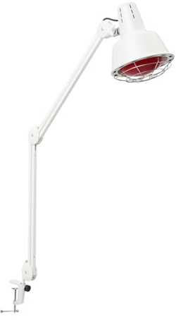 LOIRIIC Rotlichtlampe Wärmelampe 275W Infrarotlampe Wärmelampe Infrarotlicht-Rotlicht-Wärmelampen Einstellbares mit Klemme,für Therapie, Halbkörperbehandlung,Linderung von Muskelschmerzen