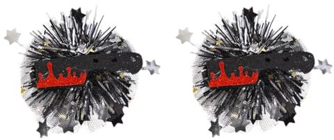 Pinces à cheveux antidérapantes pour enfants - Araignées amusantes/chauve-souris - En maille - Pour Halloween