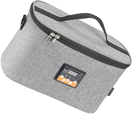 Cabilock Tragbare Babyflaschenwärmertasche mit 8l Volumen aus Oxford Stoff und Flüssigkristall Thermostat mit 12v Autoladegerät und Tragegriff Geeignet für Autofahrten und Outdoor