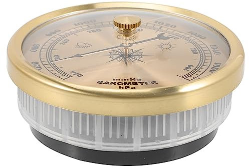 Yardwe Baromètre Anéroïde Multifonctionnel Réglable Maison Mural Compact En Métal Et Plastique Pour Prévision Météo Fiable Usage Intérieur Et Extérieur