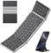 OMOTON Clavier Bluetooth Pliable avec Pavé Numérique, Clavier sans Fil AZERTY Rechargeable, Pleine-Taille, Portable Keyboard pour Android Windows iOS Mac iPad Tablette PC, Gris sidéral