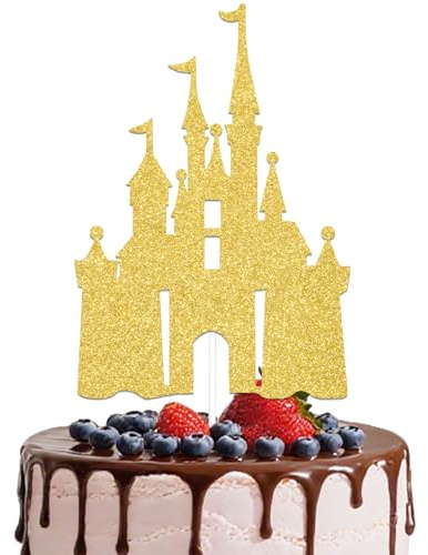 Castle Cake Topper Princess Birthday Decorations Castle Theme Cake Decorations for Baby Shower Birthday Party Supplies