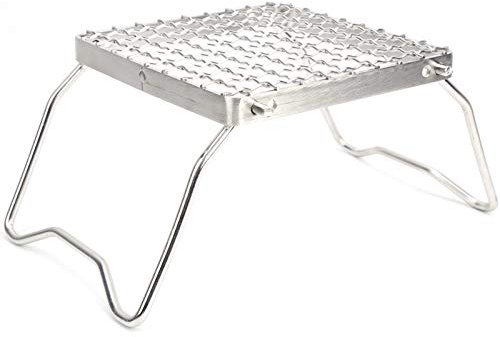 Grill Barbecue, Grand Gril de Camping en Acier Inoxydable Pliable en s pour le Camping de Pique-nique avec un Roulement Charge 50 Kg, compatibilité Multi-combustible, Distribution Chaleur
