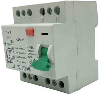 Disjoncteur différentiel différentiel 10KA 400V ELCB 4P 40A 63A 100A 30mA 300MA(B Class EM Type,4P40A100MA)