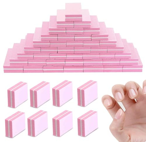 50Pcs Mini Nail Buffer Blocks,100/180 Grit Sponge Buffing Sanding Block File for Natural Gel Acrylic Nails Manicure Tools Set Buffer Nail File Manicure Tools for Salon Use
