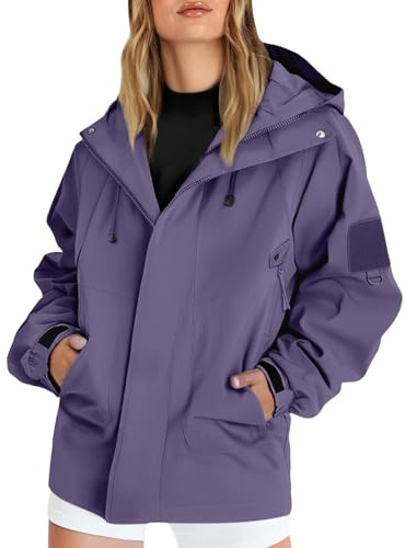 Giacca invernale da donna 3 in 1, giacca da lavoro da donna, invernale, traspirante, con cappuccio, impermeabile, leggera, foderata, giacca a vento per bicicletta, taglie grandi, giacca da mezza