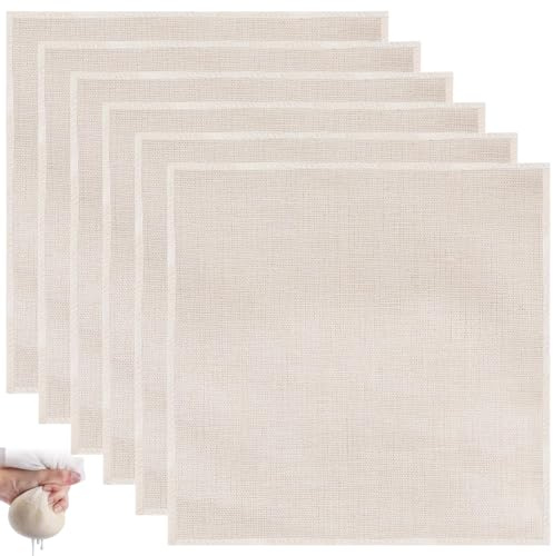 Cheesecloth,Maslasee 6PCS Grade 100 Unbleached Muslin Cloths for Cooking, Reusable Ultra Fine Cheese Cloths, Washable Hemmed Straining Cloth for Filtering Nut Milk, Butter, Juice, Tea, Coffee