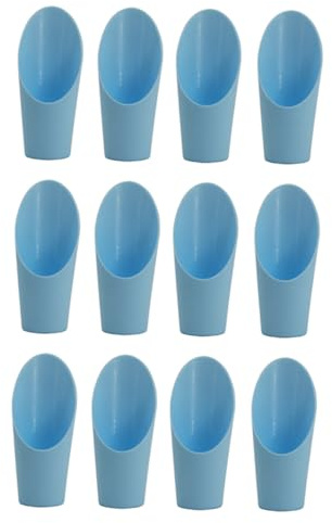 AKOOSY Set 12 Pezzi Palette in Plastica Per Invasatura, Paletta Piccola Per Piante Succulente e Bonsai, Utensili Da Giardino Per Trapianto Preciso e Semina in Casa e Balcone, Colore Casuale