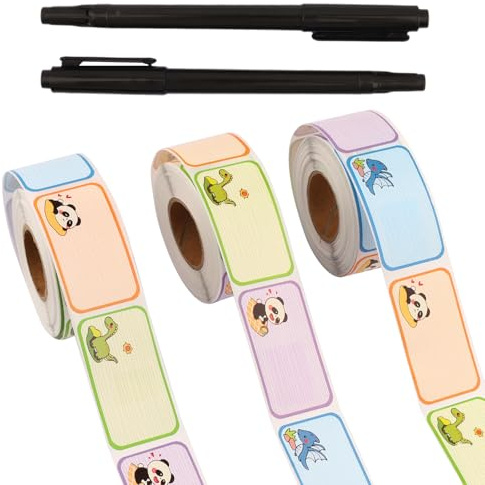 3 Rollen 480 Stück Wasserfest Namensaufkleber für Kinder Schule Spülmaschinenfest, Selbstklebende Namensschilder, Personalisiert Klebeetiketten Schulaufkleber für Kita Kindergarten Babyflasche