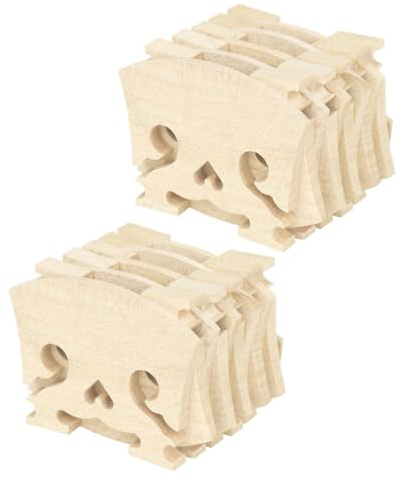 Zerodeko 10 Stück Teiliges Ahorn Geigenbrücken aus Holz Präzise Gefertigte Ersatzbrücke für Violine Langlebiges Geigenzubehör Verbessert Klangqualität Leicht und Kompakt für Einfache