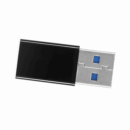 Jonlaki 2 Uds USB 3,0 A Macho A 3. Convertidor Adaptador Hembra Tipo C, Transferencia y Carga Rápida de Datos, (Black)