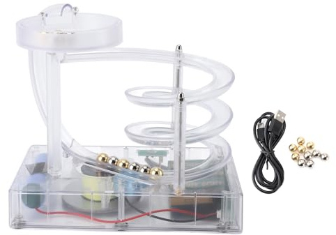 Máquina de Movimiento perpetuo de Arte cinético, Bola rodante sin parar, Escultura, Ciencia, física, Gadget, decoración de Escritorio, Adorno, Oficina en casa (Transparente)