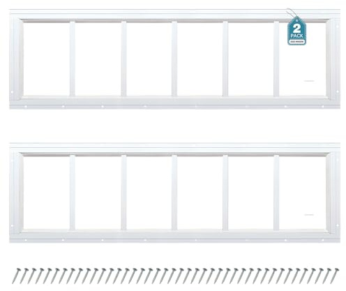 Melkus Shed Window 12x36 2 Pack Transom Window Fixed Design with Tempered Glass, Perfect for Shed, Chicken Coop, Barn, Greenhouse, Garage, Playhouse, Storage Room, White