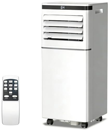 Electactic 8000 BTU Portable Air Conditioner for Bedroom, Quiet 4-in-1 Portable AC Unit with Cooling, Dehumidifier & Fan Modes, Sleep Mode, Remote Control & 24H Timer