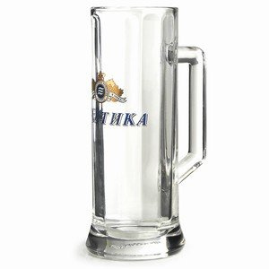 Baltika Beer Steins 10.5oz / 300ml - Pack of 4 Beer Glasses, Beer Tankards, Beer Mugs, Russian Beer Stein