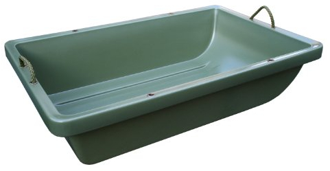 EUROHUNT Wildwanne Universalwanne aus Schlag-und bruchfestem Kunststoff, mit Schlittenfunktion, Grün, 90,5 x 59 x 21 cm