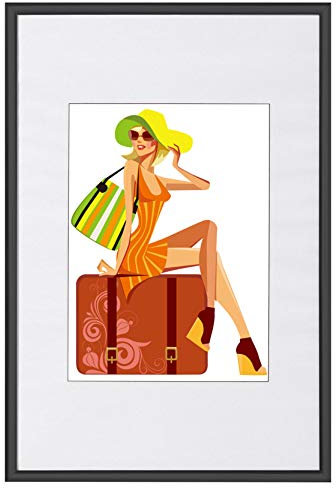 WOLTU Marcos de Fotos 20x30cm para Pared y Mesa, Marco de Póster Collage de Fotos, Marco de Foto de Estilo Moderno para Fiestas, Cumpleaños, Boda, Reglo, Negro