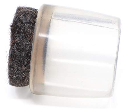 Adsamm® / 32 x puntali avvolgenti esterni con feltro/trasparenti/Ø 13-14 mm/tondi/piedini in EVA con base in feltro per gambe di mobili tonde/puntali protettivi per arredi Adsamm® Quality