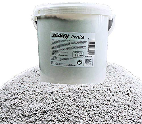 hubey Perlite für Pflanzen - Drainagelage - Sauerstoffspeicher, Feuchtigkeitsspeicher - Bodenverbesserer, staubarm (12 Liter)