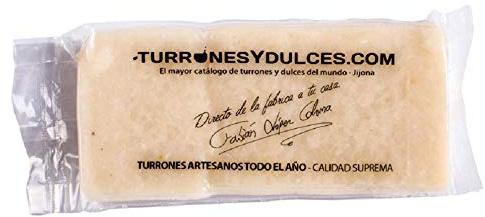 Turron de coco 300 gramos, sin gluten, sin lactosa y apto para VEGANOS, artesanal, directo de la fábrica. Materias primas de calidad y españolas.