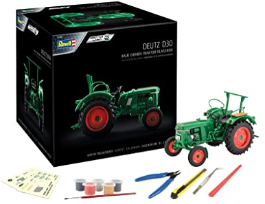 Revell Adventskalender Deutz D30 I Adventskalender Traktor I Adventskalender zum Selbermachen I Adventskalender für Bastler I Adventskalender für Jungen & Mädchen ab 10 Jahren
