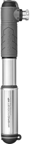 Topeak Hybrid Rocket HP Mini-Pumpe mit 16 g CO2-Kartusche, silberfarben