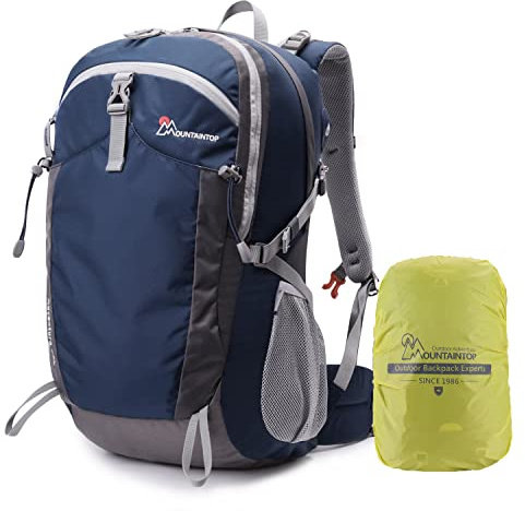 Mountaintop 40L Trekkingrucksack Wanderrucksack Damen Herren Outdoor Reiserucksack Wandern Klettern Camping Rucksäcke mit Regenschutz