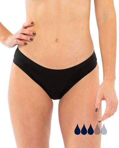 SORIO® Bikini Mestruale Senza Cuciture per Donna e Ragazza - Solo Slip - Assorbente e Anti-Perdite - Costume Mestruale per Ciclo Moderato - Effetto Seconda Pelle - Piscina e Mare - Nina