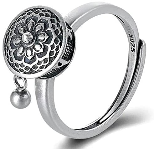 Wudaizhi Silberne Farbe Buddhist Ring Für Frauen Tibetanische Gebetsradring Ring Frauen Ring Ring