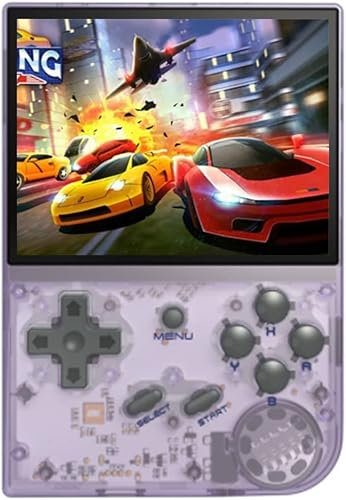 RG35XX Handheld-Spielekonsole, 3,5 Zoll IPS-Bildschirm Linux-System Retro Videospiele Konsole, integrierte 64G + 128G TF-Karte 8000+ klassische Spiele, unterstützt HDMI-TV-Ausgang