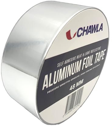 CHAWLA Aluminium Foil Tape | Insulation, HVAC Repair, Duct Sealing, Aluminium Adhesive Tape (48mm x 45 Meters)