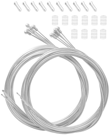 Ciomszan 10PCS Bicycle Brake Cable, Bike Derailleur Shifter Cables,Front and Rear Brake Lines Shift Cable Kit for Shimano Sram Road Mountain Bike (Just for Road Bike)