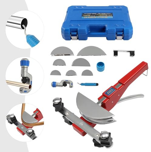 Cintreuse de tubes manuelle de 6 à 22 mm avec 7 têtes de cintrage de tuyaux, pour tubes en cuivre, tubes en aluminium, tubes en acier inoxydable à paroi mince