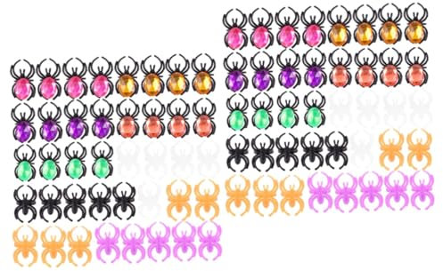 ibasenice 80stücke Spider Finger Ringe Für Junge Mädchen Bunte Plastik-ringe Für Halloween-feiern Spielzeug Und Finger-dekoration Für Kostümpartys Und Schätze