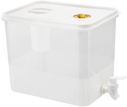 Distributeur de Boissons Glacées pour Réfrigérateur, Distributeur de Boissons avec Robinet, Distributeur Boissons Sans Gouttes avec Infuseur, pour Limonades, Jus de Fruits, Infusions, Thé Glacé, 10L