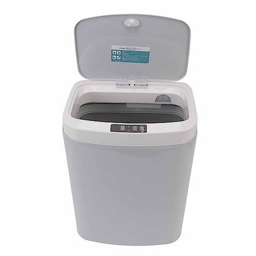 Qcwwy Bote de Basura, 16L Inducción Infrarroja USB Recargable Sensor Automático Bote de Basura Bote de Basura con Tapa para el Hogar Cocina Dormitorio