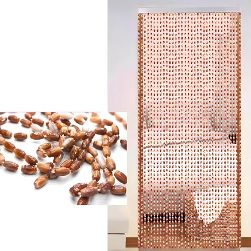 Eiauiuo Türvorhang mit Perlen Hängender Perlenvorhang Raumteiler Insektenschutz Fadenvorhang Innen Tür und Fenster Dekorativer Perlenvorhang für Partys Hochzeite(80x200cm(100 Wurzel))
