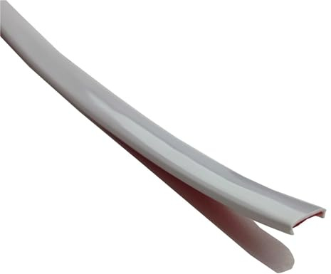 16.4 ft Self Adhesive U Channel Edge Trim Veneer Edging Trim, Flexible Edge Protector Sheet Fits 4-30mm Edge, Edge Strip for Countertop Table Cabinets Shelves Restoration(Bright white,30mm)