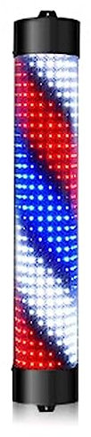 LVSEWOA Letrero de luz LED para barbería, Estilo clásico, para peluquería, barbería, Abierto, con Rayas giratorias, para Montaje en Pared, 65 x 15 cm/25,59 x 5,9 Pulgadas, D