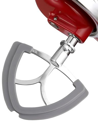 HOMGEN Frusta a Bordo Flessibile per Mixer Attacco Piatto in Acciaio Inox per Mixer con Testa Inclinabile da 4,5/5 QT Accessori di Ricambio con Gancio